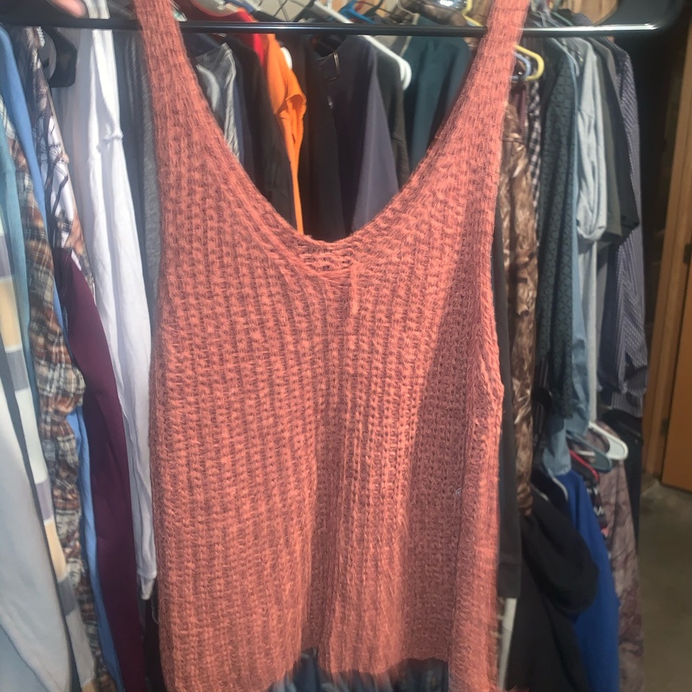 Knit coral top